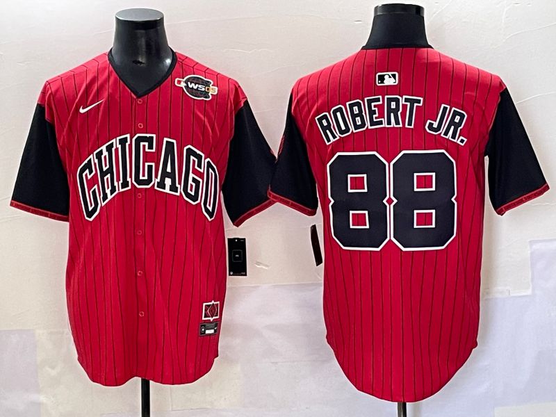Men 2025 Chicago White Sox #88 Robert jr Red Joint Name Nike MLB Jersey style 98->chicago white sox->MLB Jersey